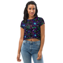 Load image into Gallery viewer, Electric Sigils All-Over Print Crop Tee