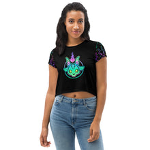 Load image into Gallery viewer, Goatful All-Over Print Crop Tee