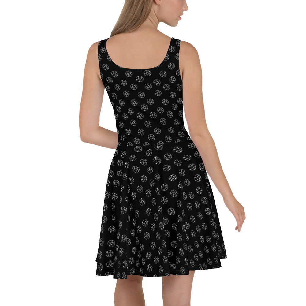 scariel penta skater dress Killstar - The Moon Has Now Eclipsed The Sun; Vicky Veil Skater Dress  www.KILLSTAR.com | We Ship Worldwide! 