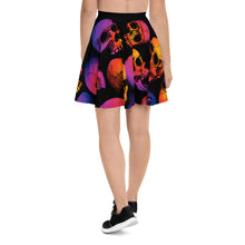 Load image into Gallery viewer, Skulls at Dusk Skater Skirt
