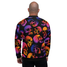 Load image into Gallery viewer, Skulls at Dusk Unisex Bomber Jacket