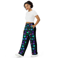 Load image into Gallery viewer, Spoopy Cats All-over print unisex wide-leg pants