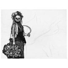 Load image into Gallery viewer, Black Rose Witchcraft Crone Throw Blanket