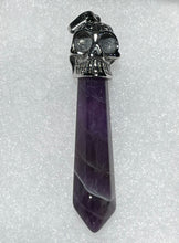 Load image into Gallery viewer, Amethyst Pendant in Skull Setting