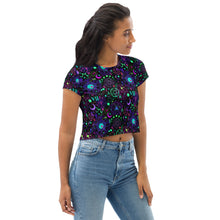Load image into Gallery viewer, Electric Sigils All-Over Print Crop Tee