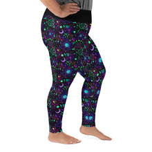 Load image into Gallery viewer, Electric Sigils All-Over Print Plus Size Leggings