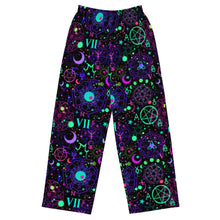 Load image into Gallery viewer, Electric Sigils All-over print unisex wide-leg pants